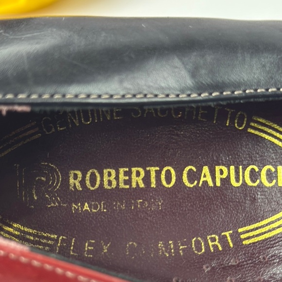 Roberto Capucci Vntage Heels with Low Chunky Heel and Square Toe Design - Picture 8 of 11